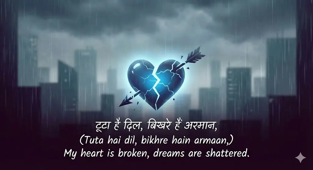 Broken Heart Shayari in Hindi English